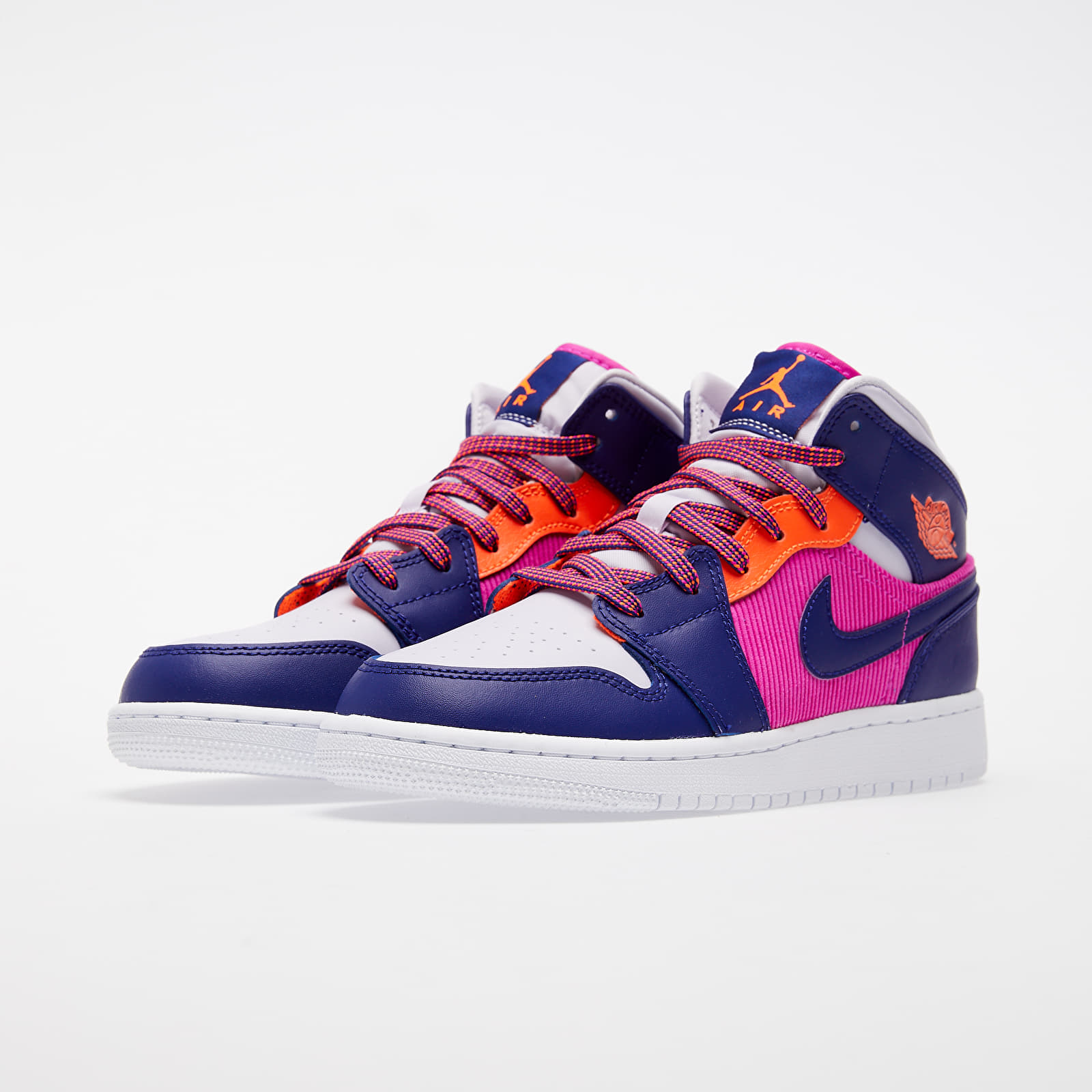 Kids' sneakers and shoes Air Jordan 1 Mid (GS) Fire Pink/ Regency Purple-Barely Grape
