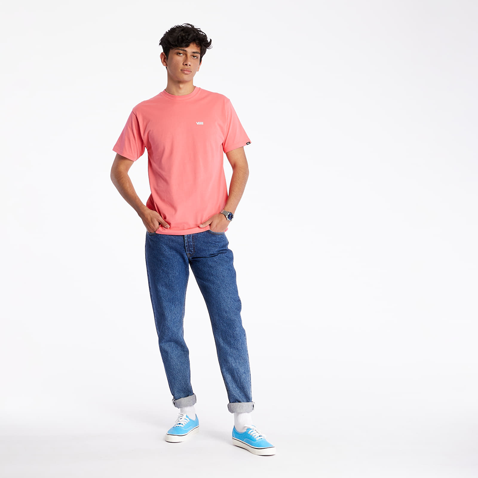 T-shirts Vans Left Chest Logo Tee Calypso Coral