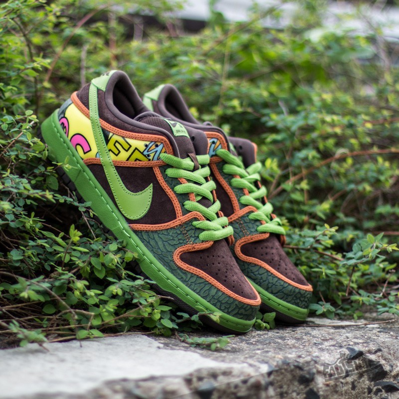 Nike Dunk Low Prm Dls SB QS Safari/ Altitude Green- Barbeque Brown
