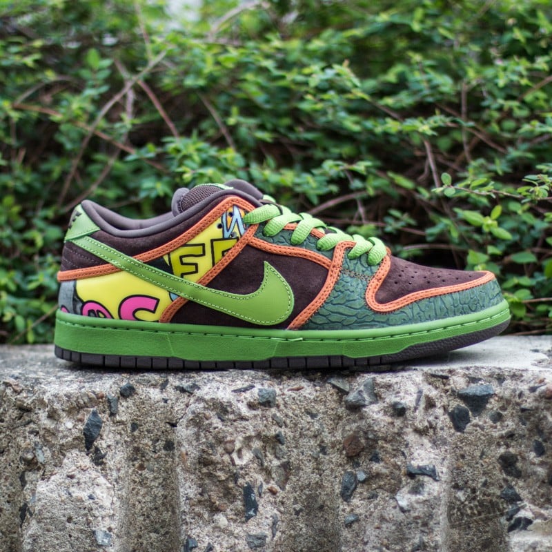 Pánske tenisky a topánky Nike Dunk Low Prm Dls SB QS Safari/ Altitude Green- Barbeque Brown
