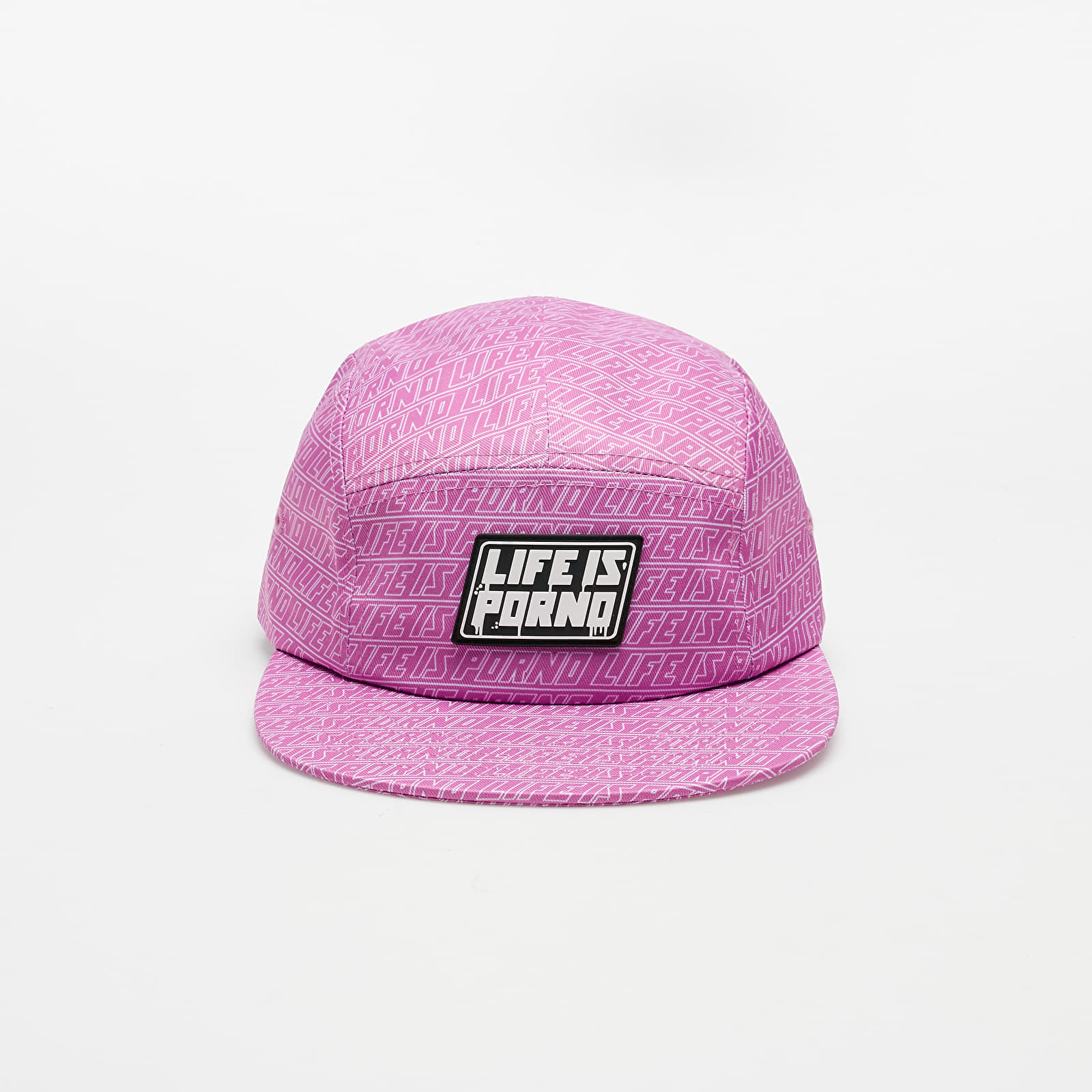 Kšiltovky LIFE IS PORNO Panel Five Cap Pink