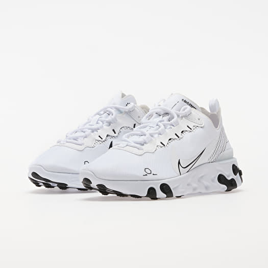 Men s shoes Nike React Element 55 White Black Footshop