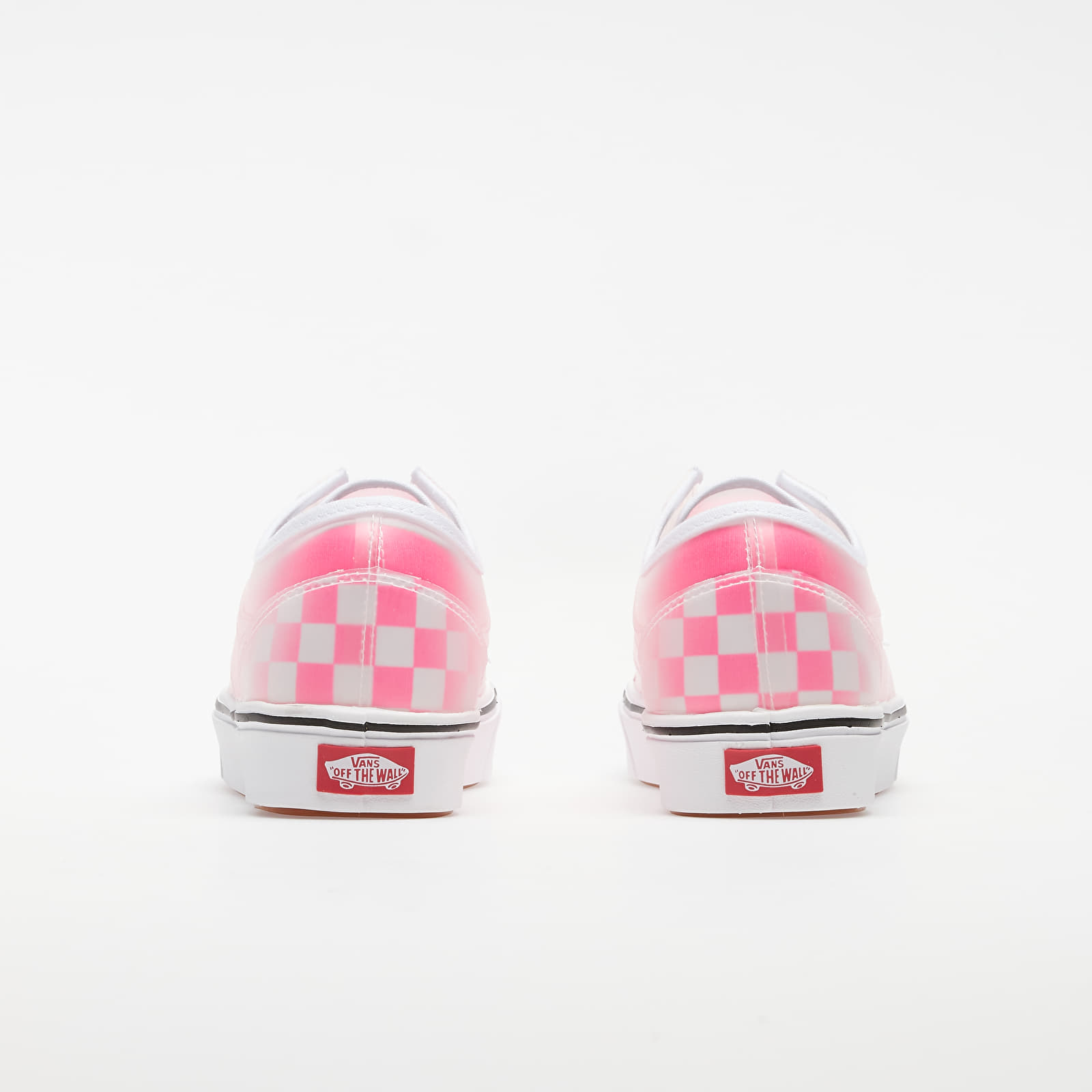 Pink white checkered outlet vans