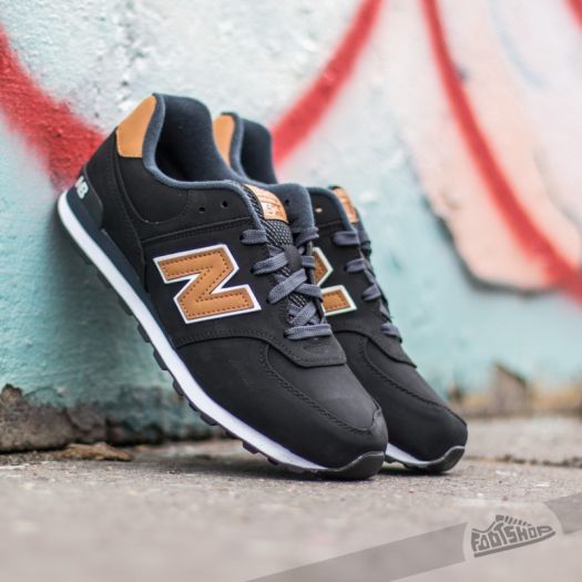New balance 574 black and tan hot sale