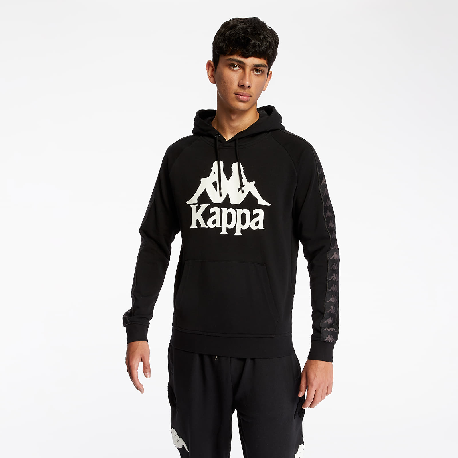 Kappa hoodie discount black and white