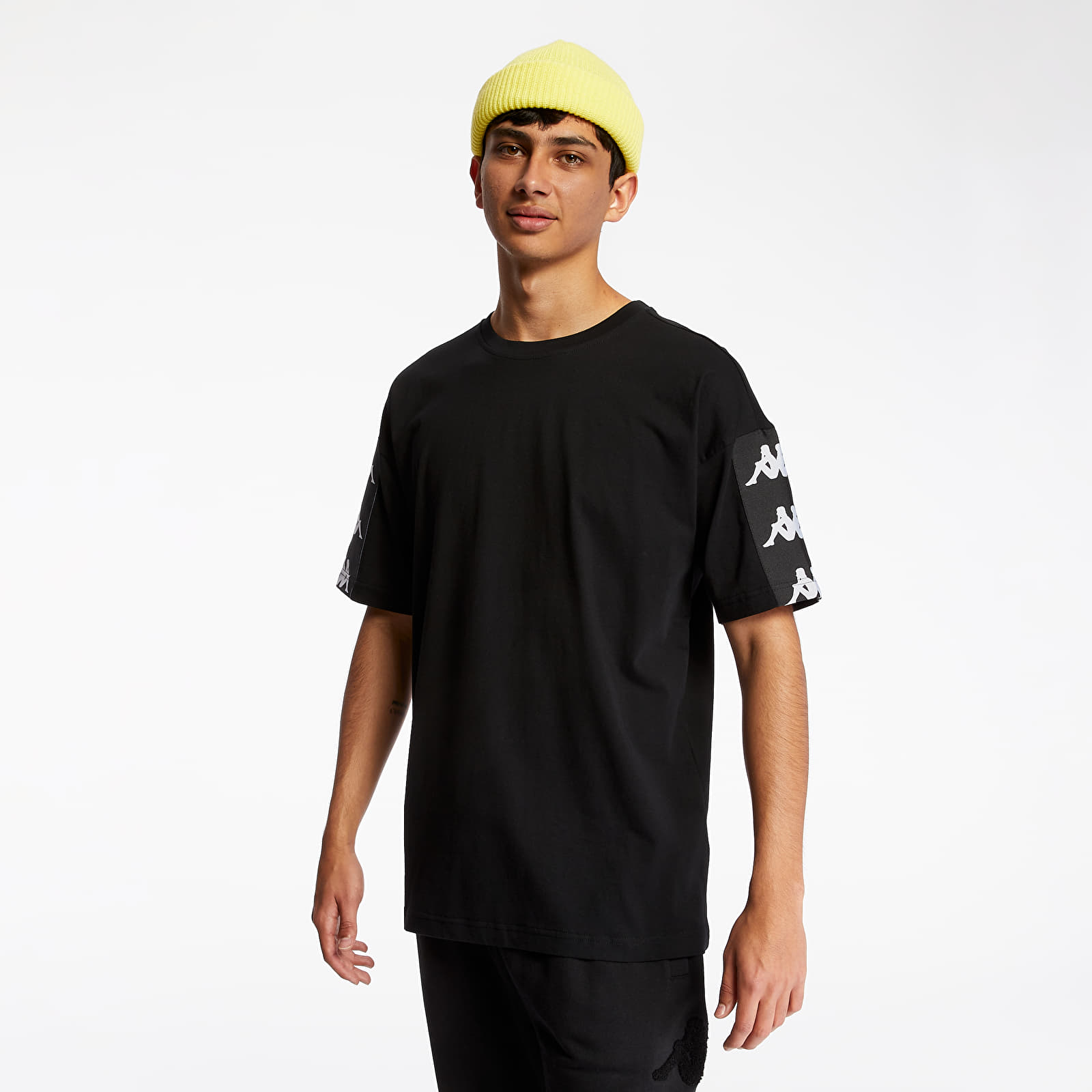 Trička Kappa 222 Banda 10 Cozy Tee Black/ White