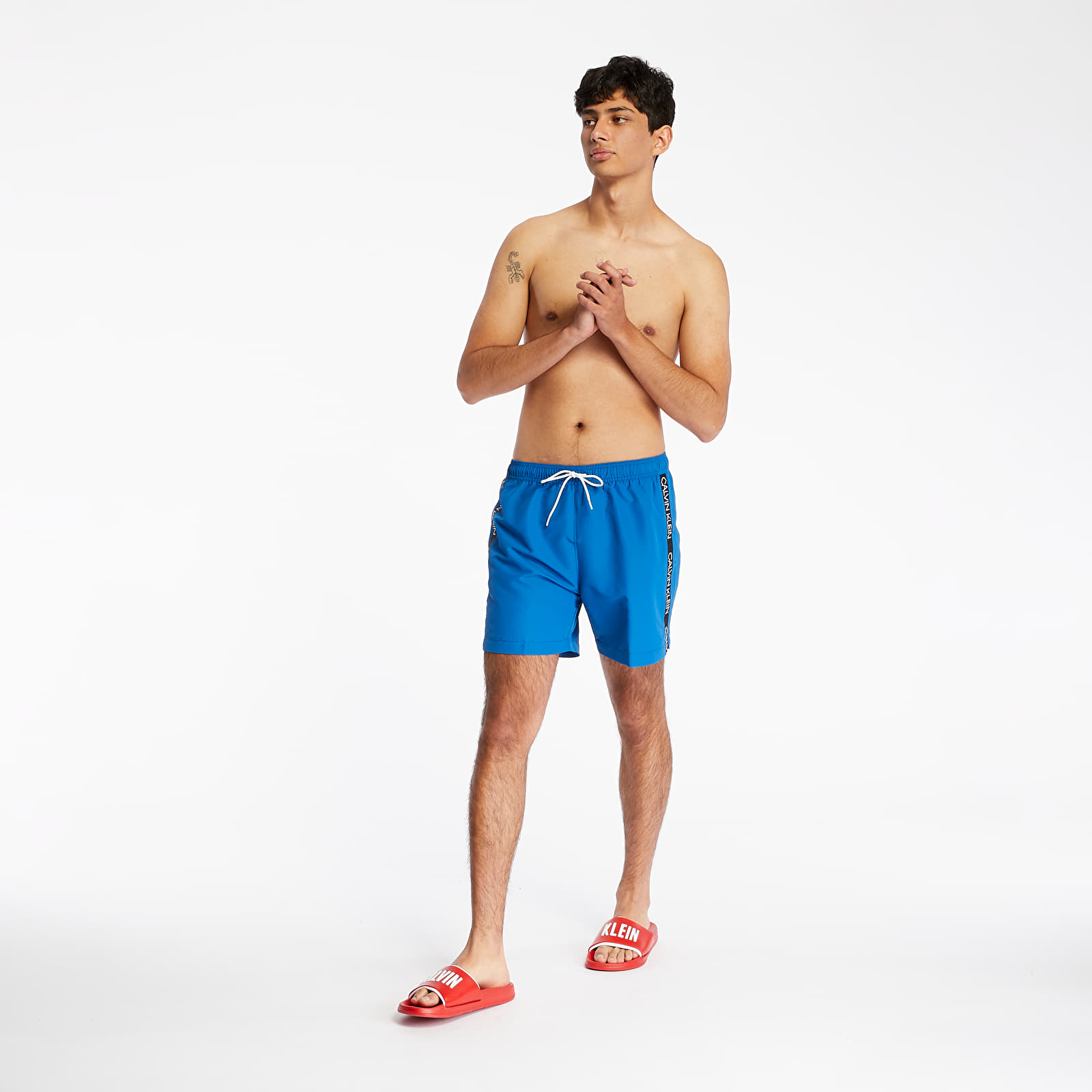 Swimsuit Calvin Klein Medium Drawstring Swim Shorts Snorkel Blue