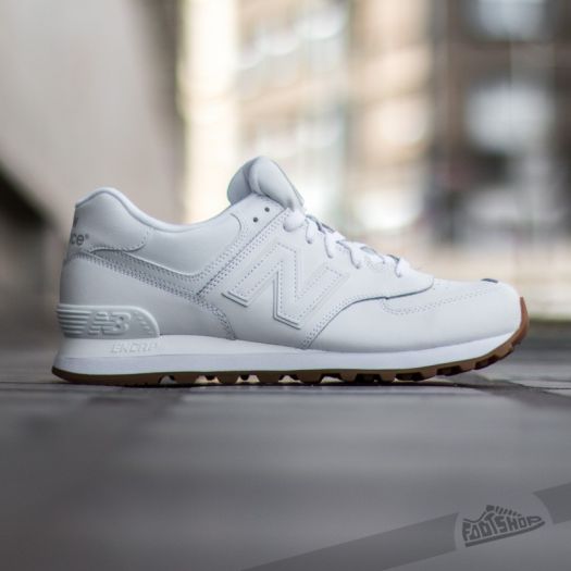 All white new balance 574 mens shop