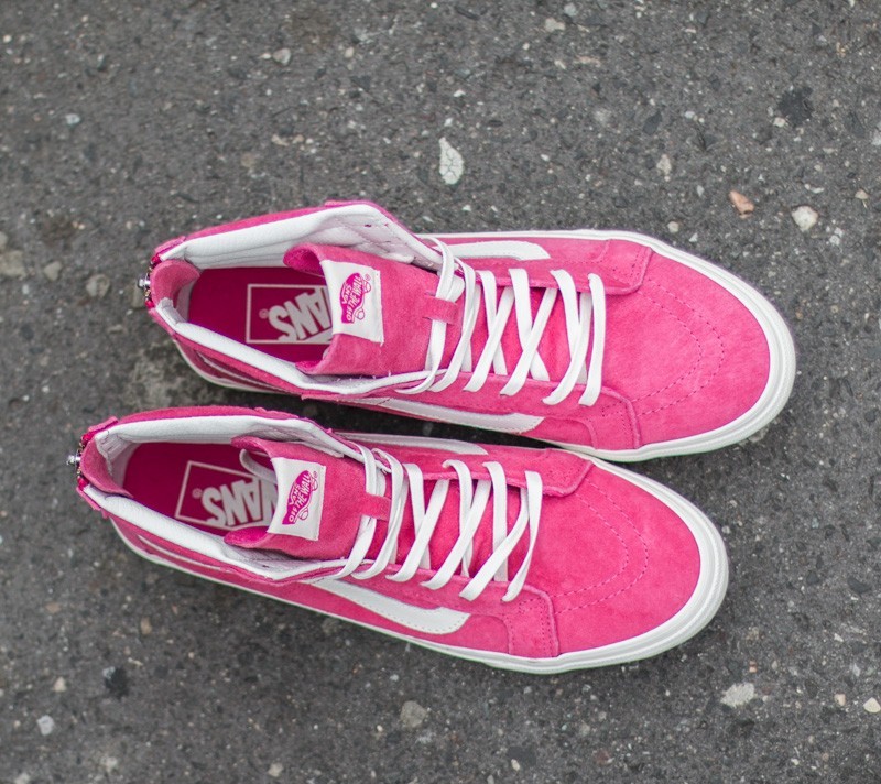Women s shoes Vans Sk8 Hi Slim Zip Scotchgard Pink Footshop