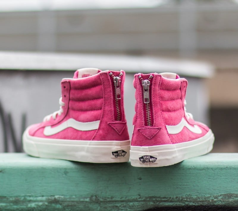 Women s shoes Vans Sk8 Hi Slim Zip Scotchgard Pink Footshop