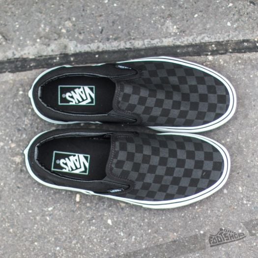 Vans checkerboard sales black and grey