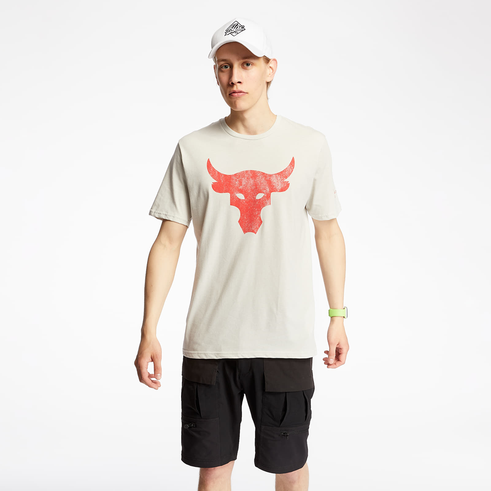 T-shirts Under Armour Project Rock Brahma Bull Tee Summit White/ Versa Red