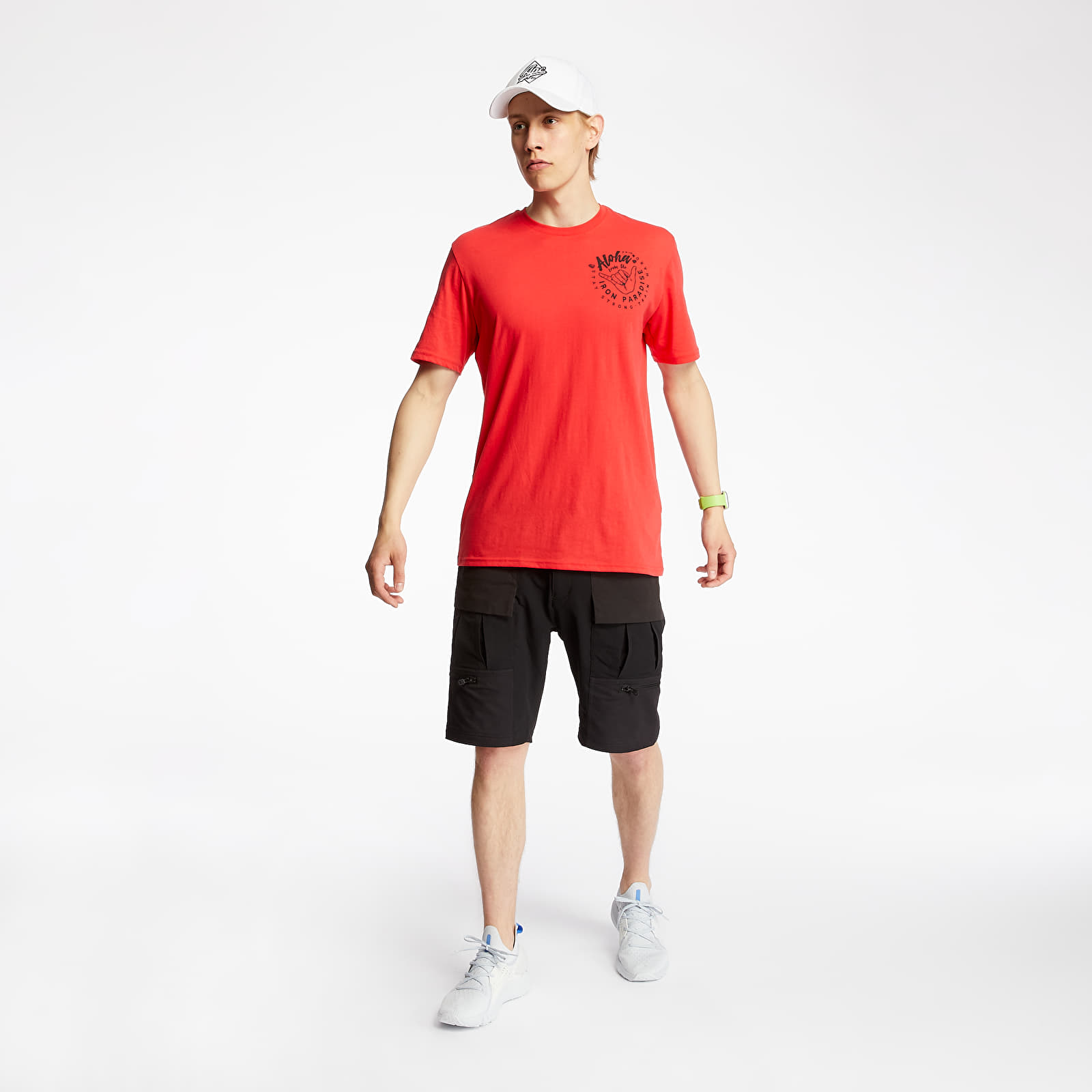 T-shirts Under Armour Project Rock Iron Paradise Tee Versa Red/ Black