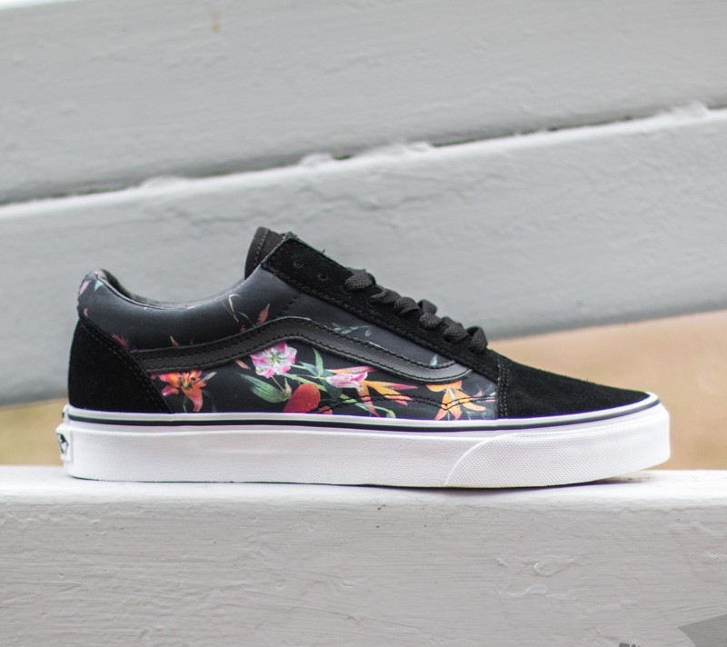 Vans black bloom shoes top