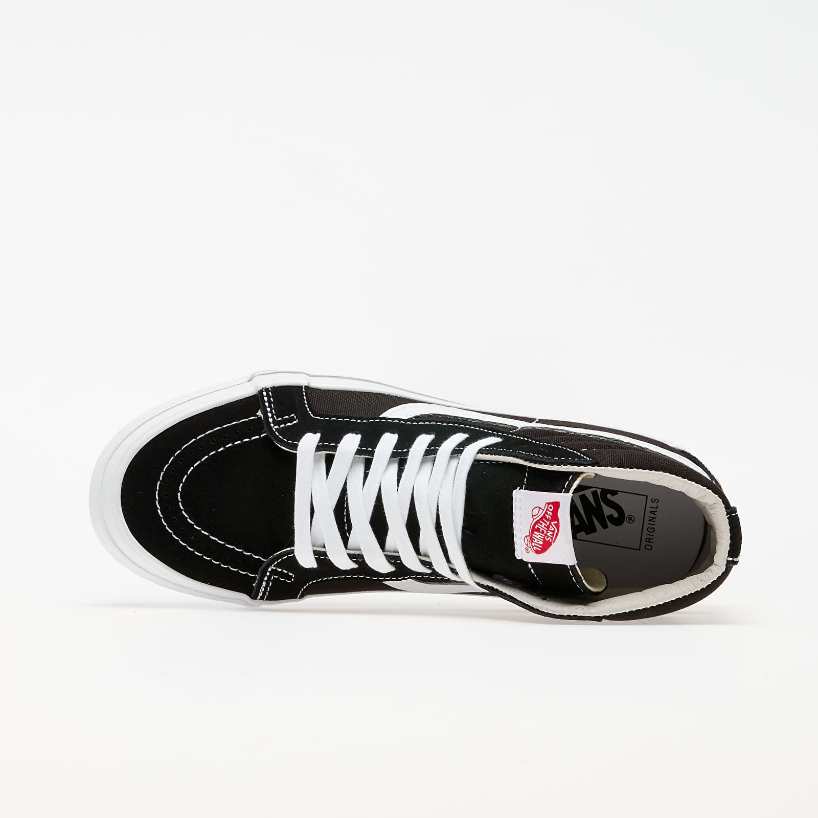 Men's shoes Vans Vault OG SK8-Hi LX (Suede/ Canvas) Black/ Trwht
