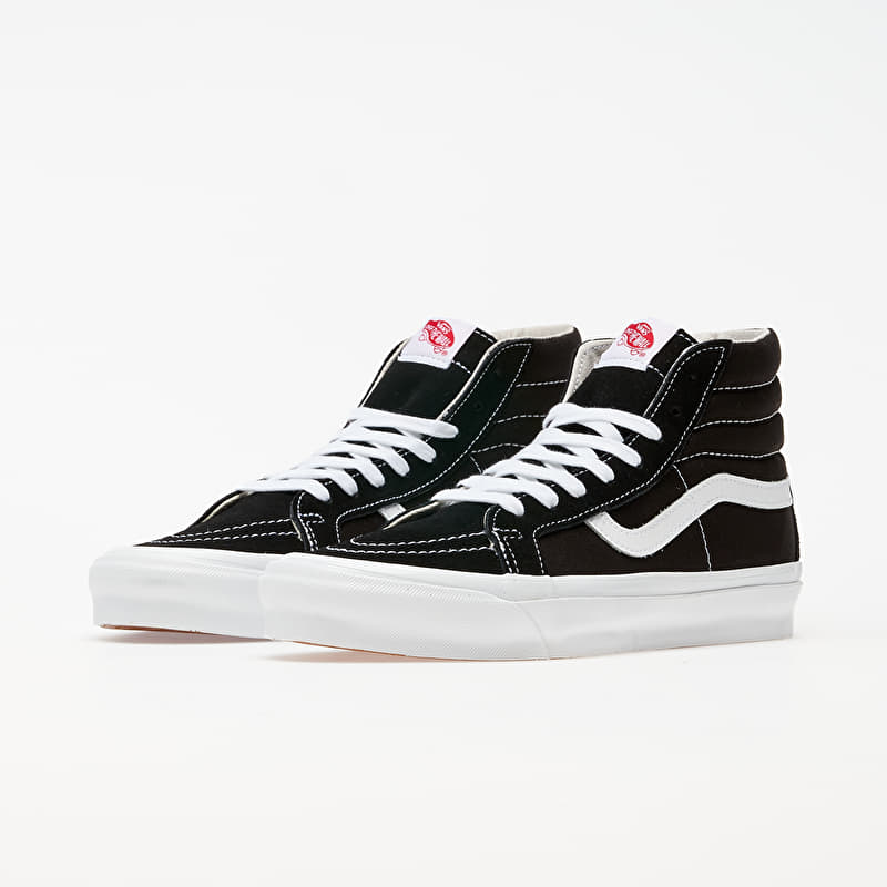 Men's shoes Vans Vault OG SK8-Hi LX (Suede/ Canvas) Black/ Trwht