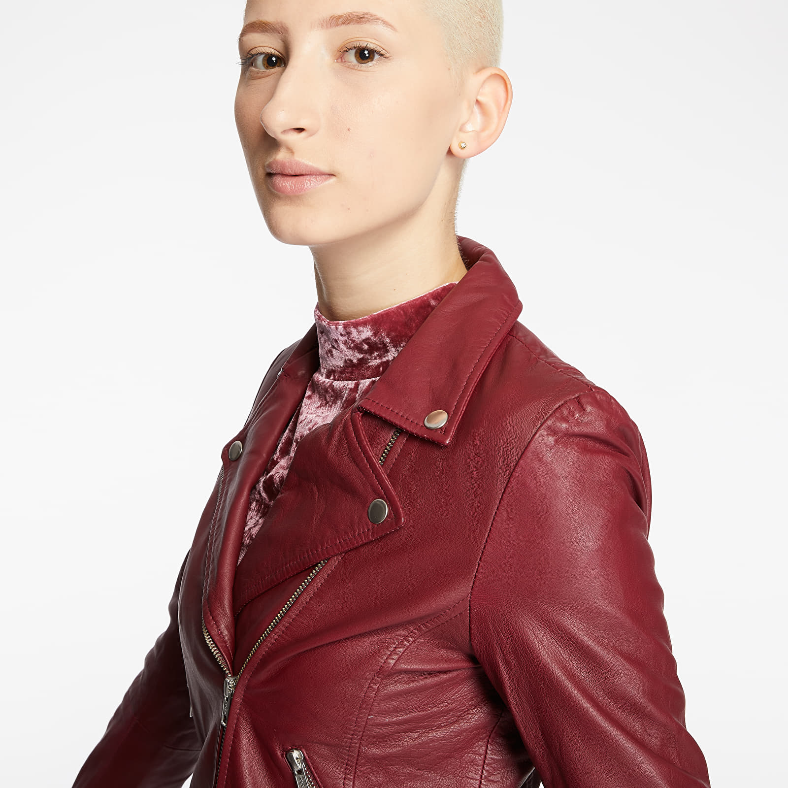 Bundy SELECTED W Marlen Lamb Leather Jacket Tawny Port