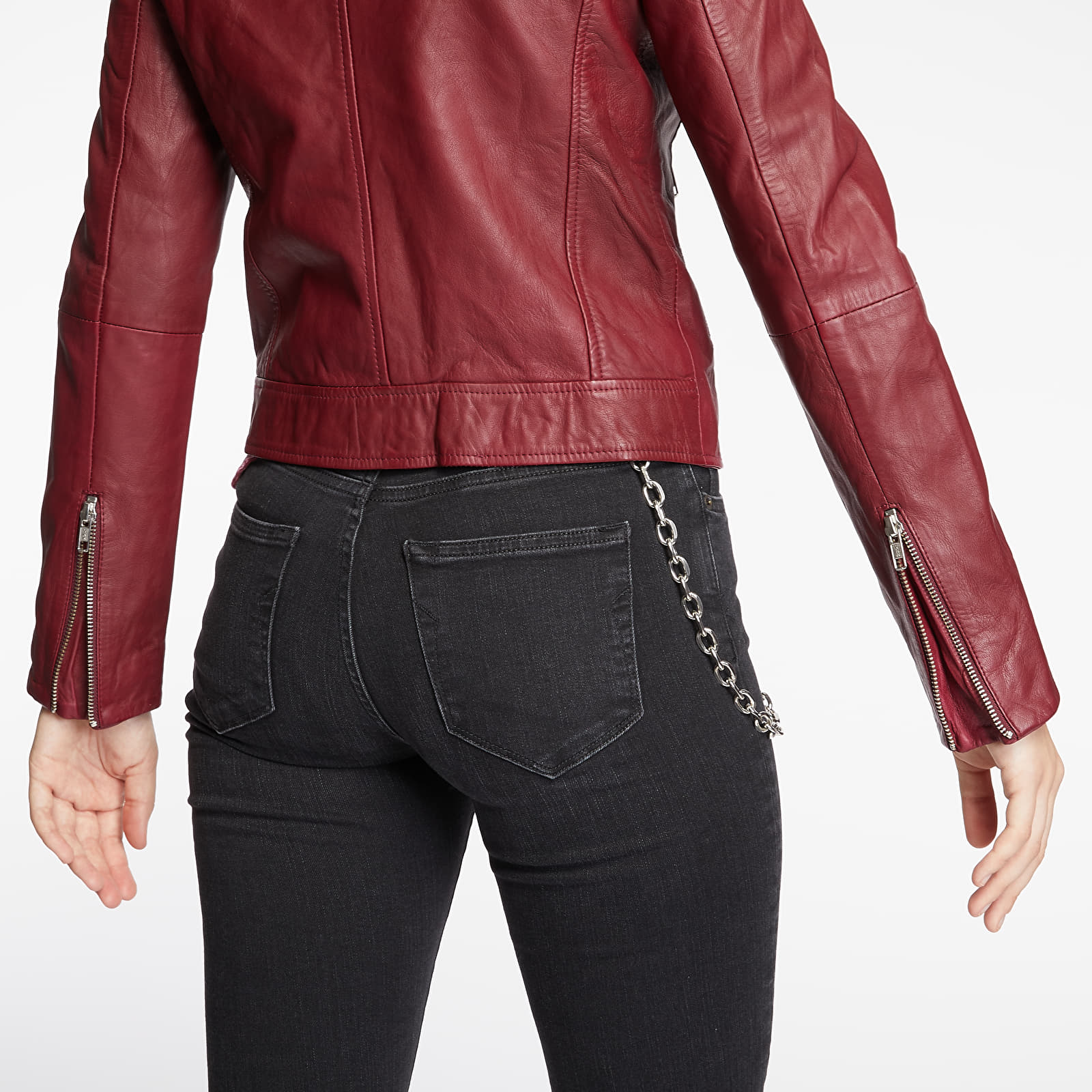 Bundy SELECTED W Marlen Lamb Leather Jacket Tawny Port