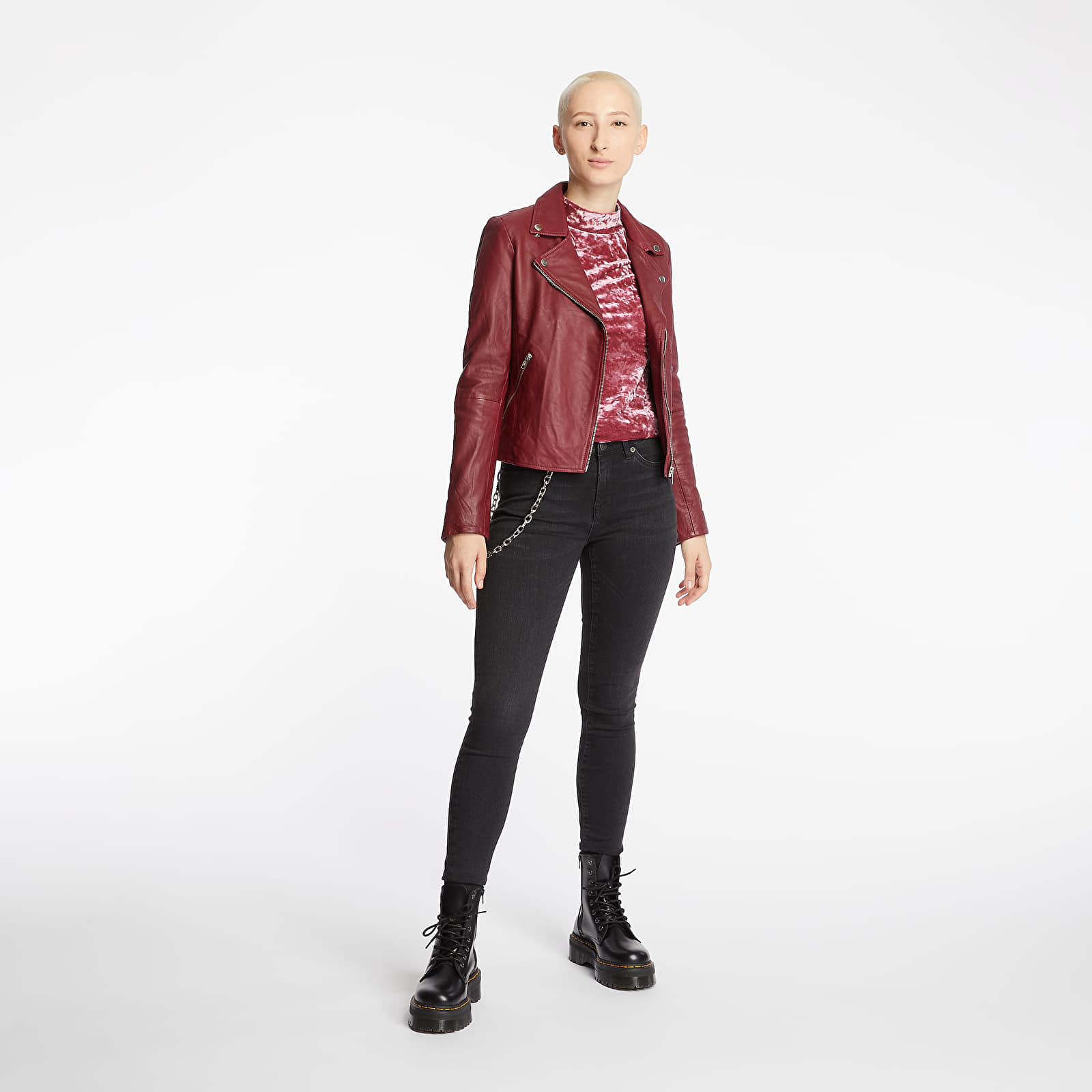 Bundy SELECTED W Marlen Lamb Leather Jacket Tawny Port