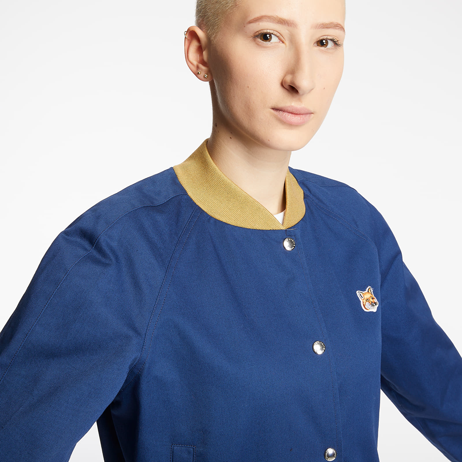 Якета MAISON KITSUNÉ Plain Teddy Jacket Blue