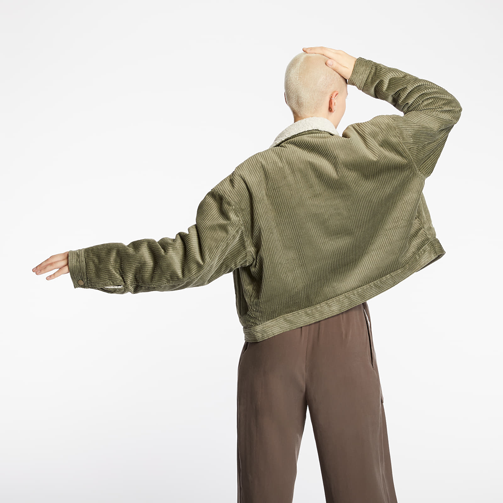 Jakas adidas Corduroy Jacket Legacy Green/ Clear Brown