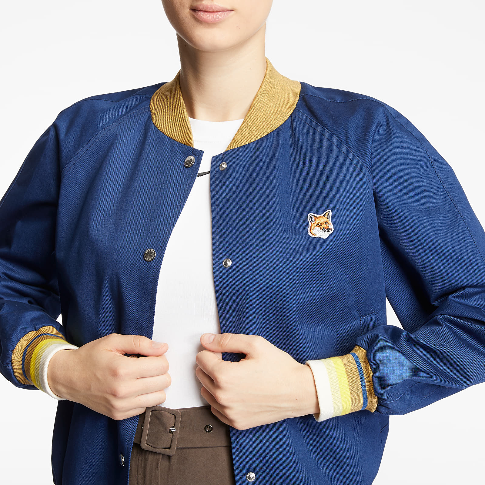 Якета MAISON KITSUNÉ Plain Teddy Jacket Blue