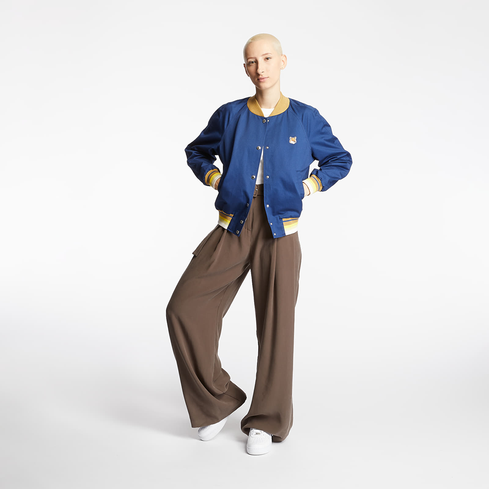 Якета MAISON KITSUNÉ Plain Teddy Jacket Blue