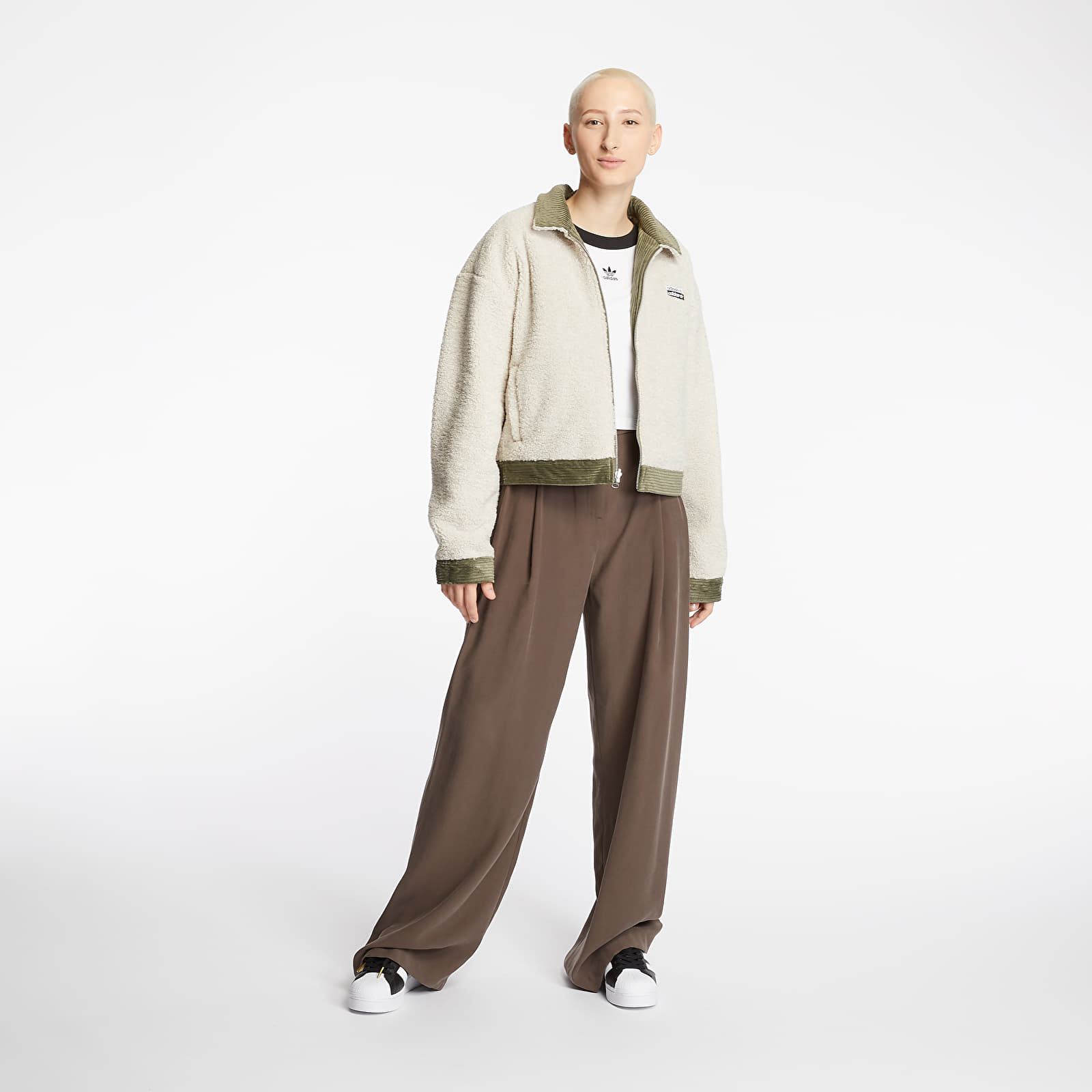 Jakas adidas Corduroy Jacket Legacy Green/ Clear Brown