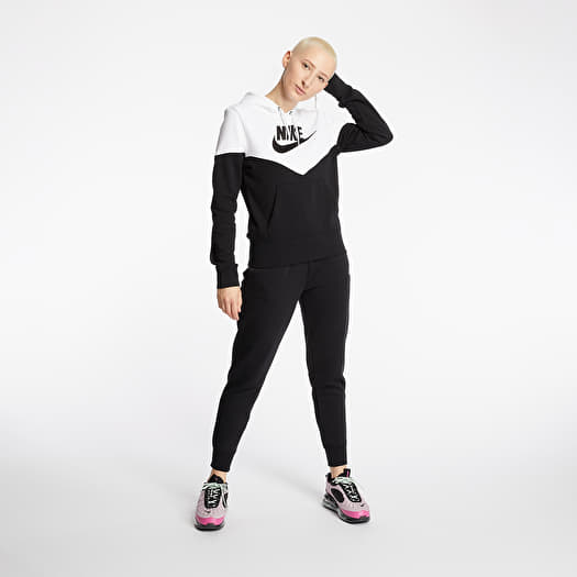 Hoodies and sweatshirts Nike Sportswear Heritage Hoodie Black White Black Footshop