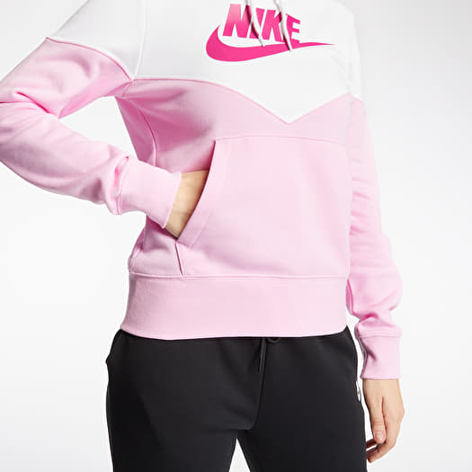 nike pink heritage hoodie
