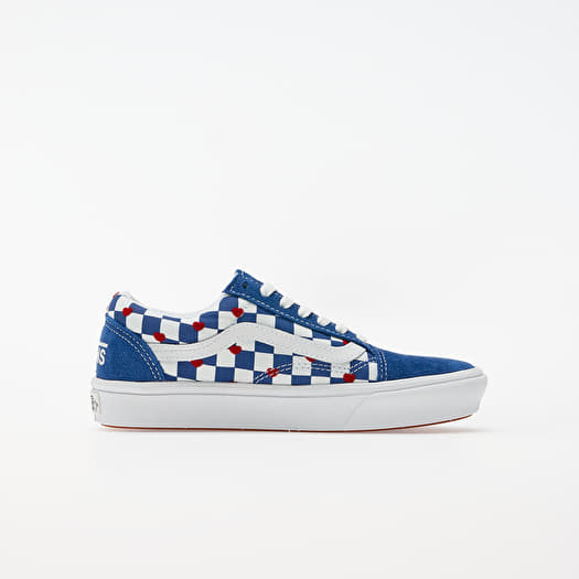 Vans blue hotsell old skool checkerboard