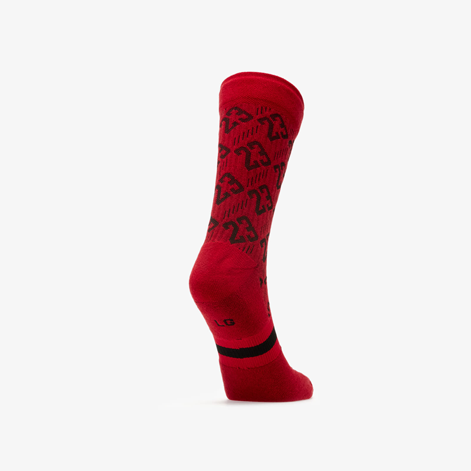 Calzetti Jordan Legacy 2 Pair AOP Crew Socks Gym Red/ Black