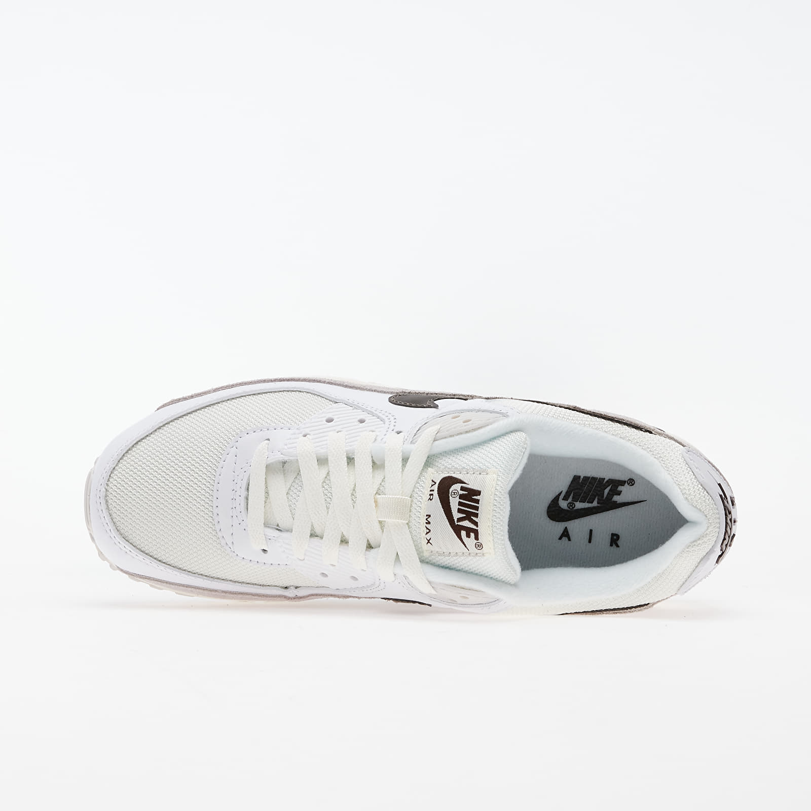 Herren Sneaker und Schuhe Nike Air Max 90 White/ Baroque Brown-Sail-Vast Grey