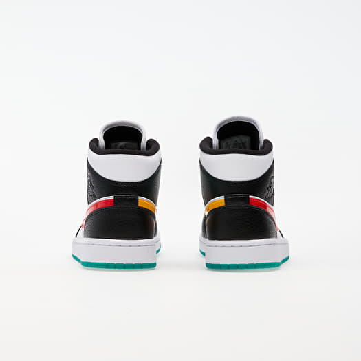 Nike air jordan 1 mid black/university red/white/lucid green 2025