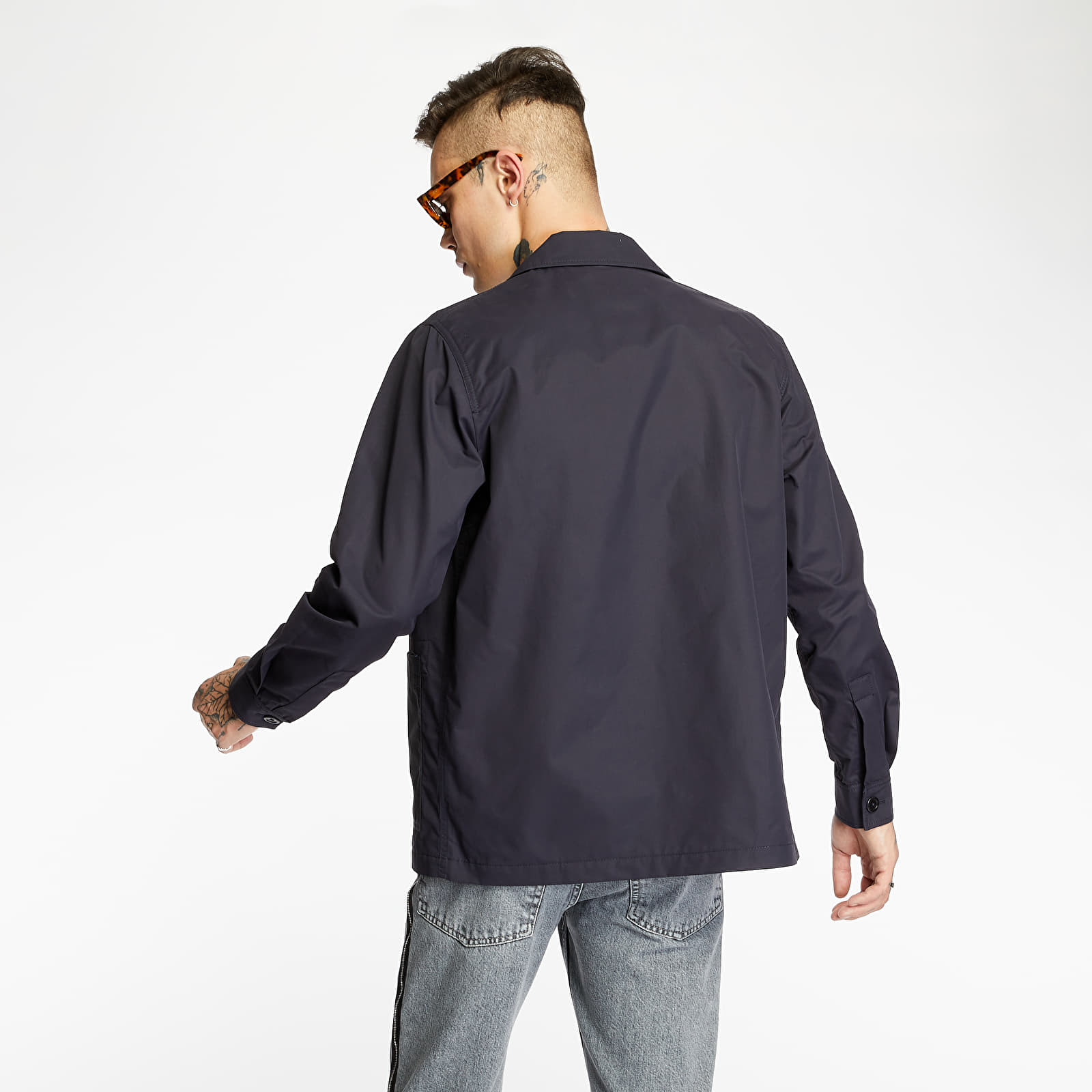 Koszule Norse Projects Mads 60/40 Cotton Nylon Shirt Dark Navy