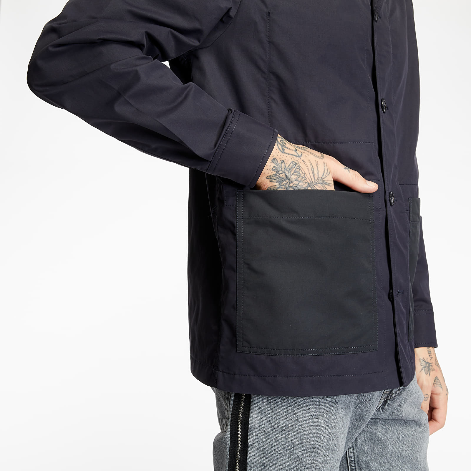 Koszule Norse Projects Mads 60/40 Cotton Nylon Shirt Dark Navy