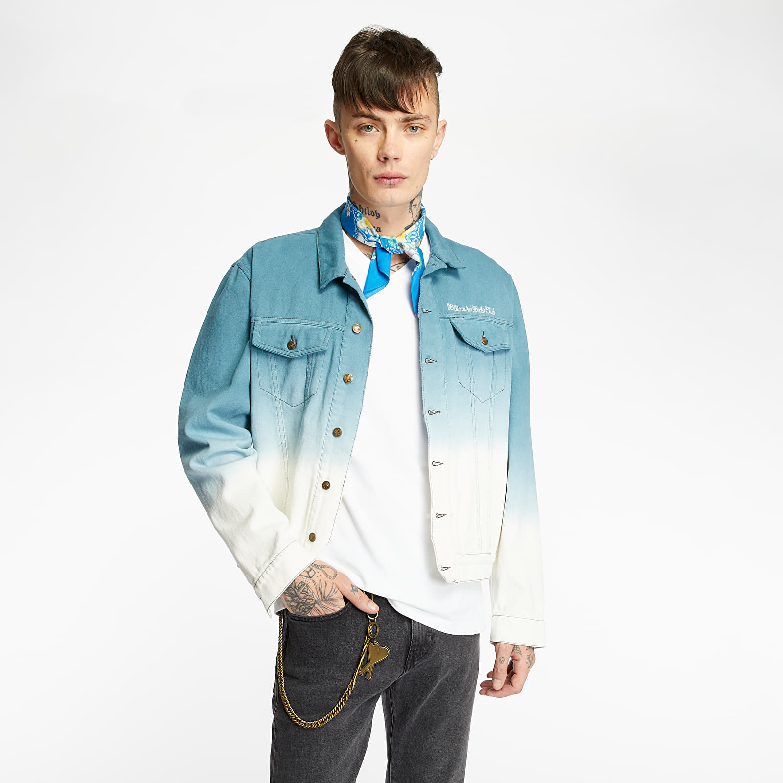 Jackets Billionaire Boys Club Dip Dye Trucker Jacket Teal