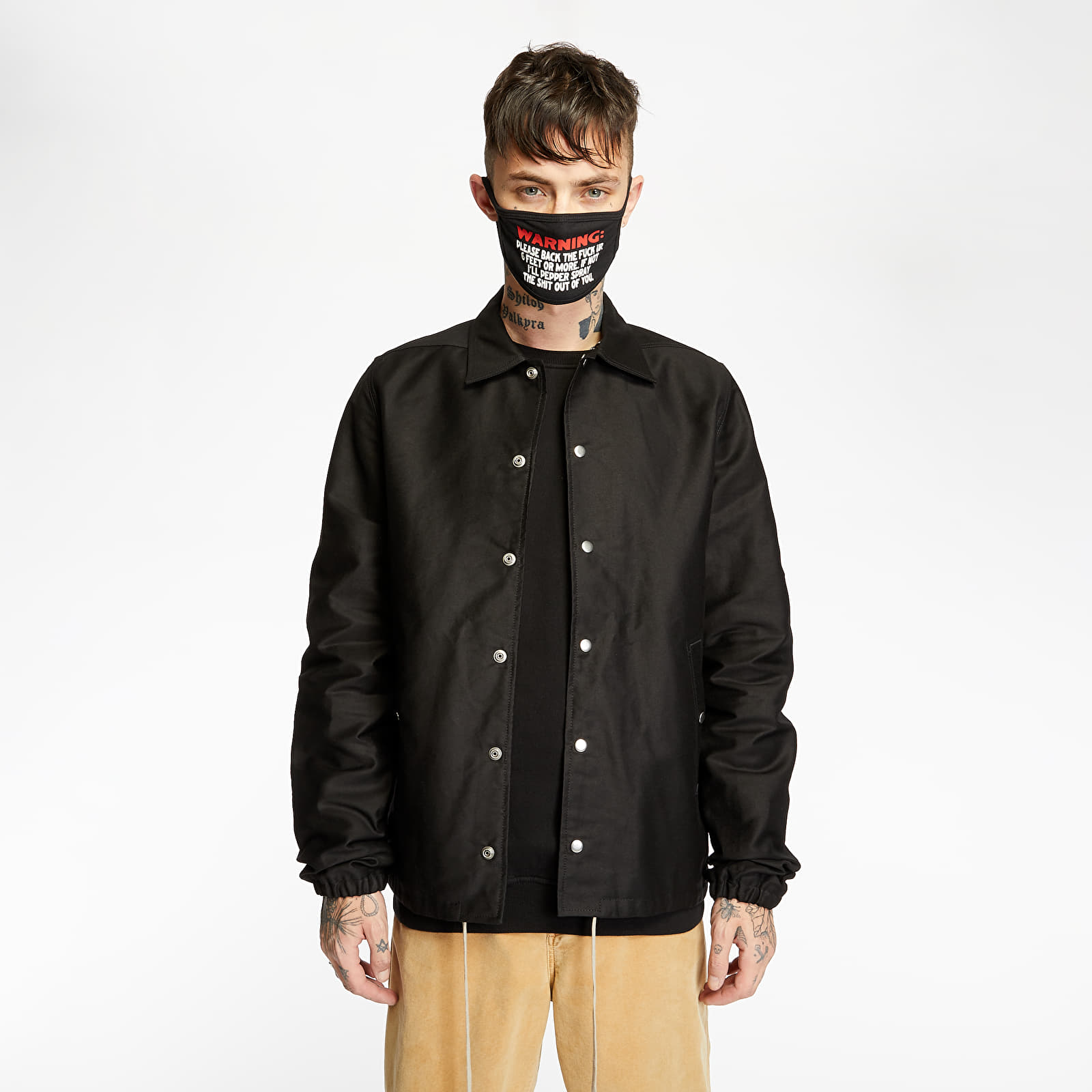 Jackets Rick Owens DRKSHDW Snap Front Jacket Black | Footshop