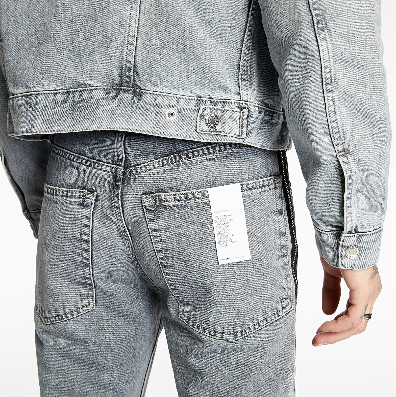 Geci HELMUT LANG Masc Trucker Jacket Acc Concrete Stone