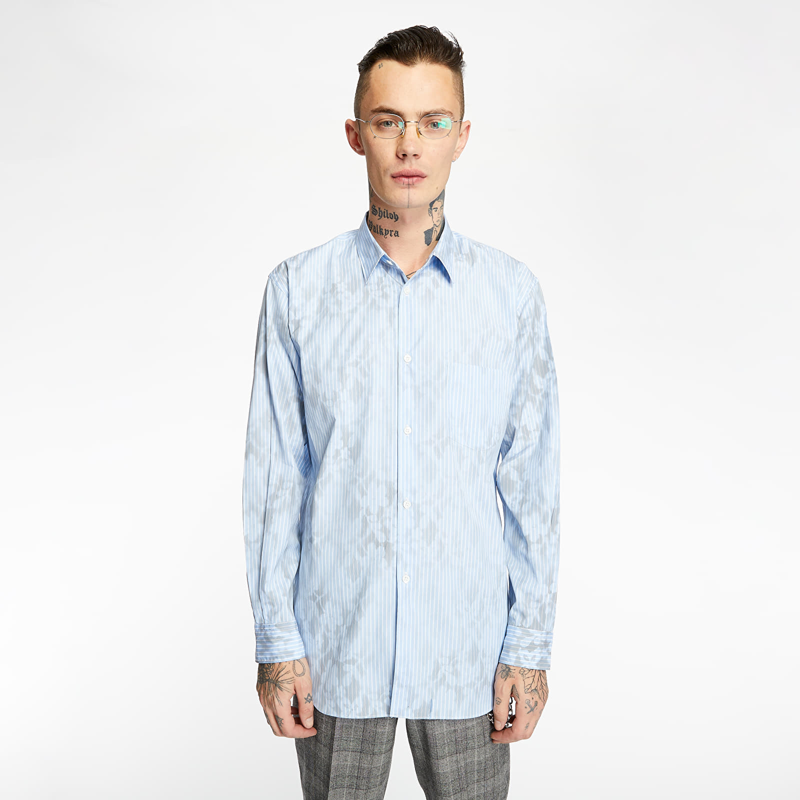 Hemden Comme des Garçons SHIRT Striped Long Sleeve Shirt Blue