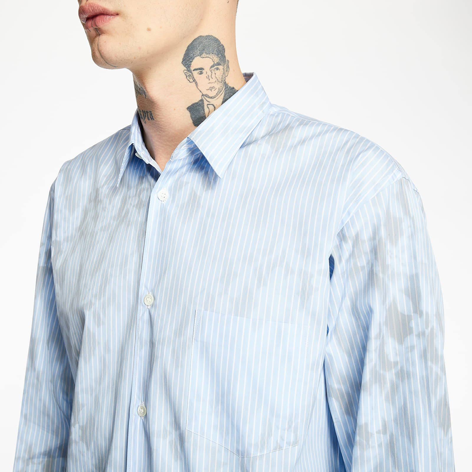 Hemden Comme des Garçons SHIRT Striped Long Sleeve Shirt Blue