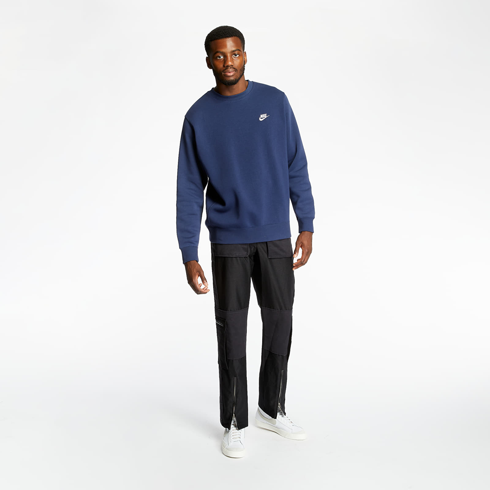 Hoodies en truien Nike Sportswear Club Crewneck Navy Footshop