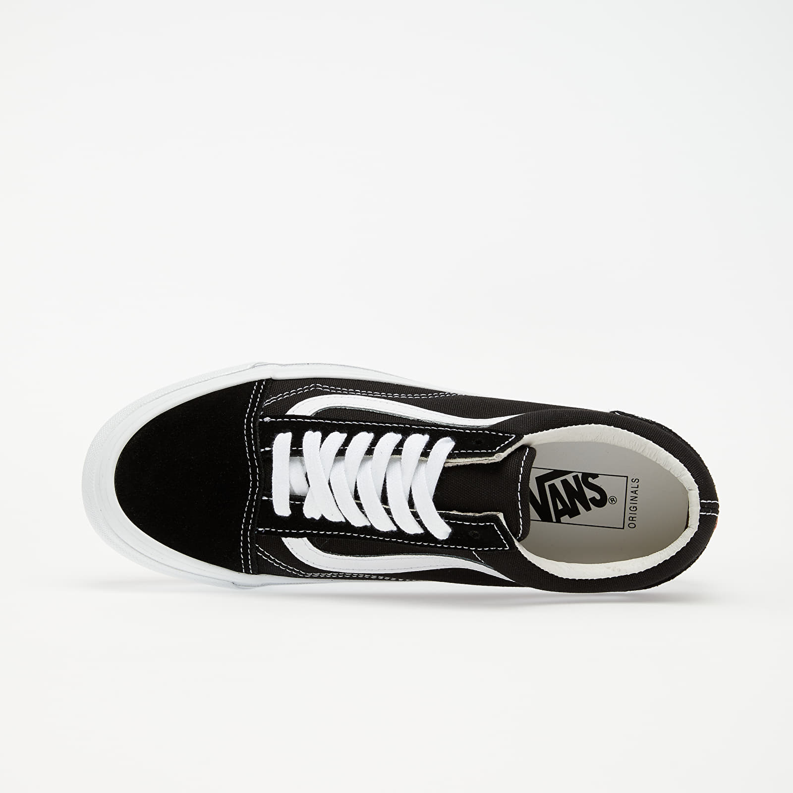 Men's shoes Vans Vault OG Old Skool LX (Suede/ Canvas) Black/ Trwht