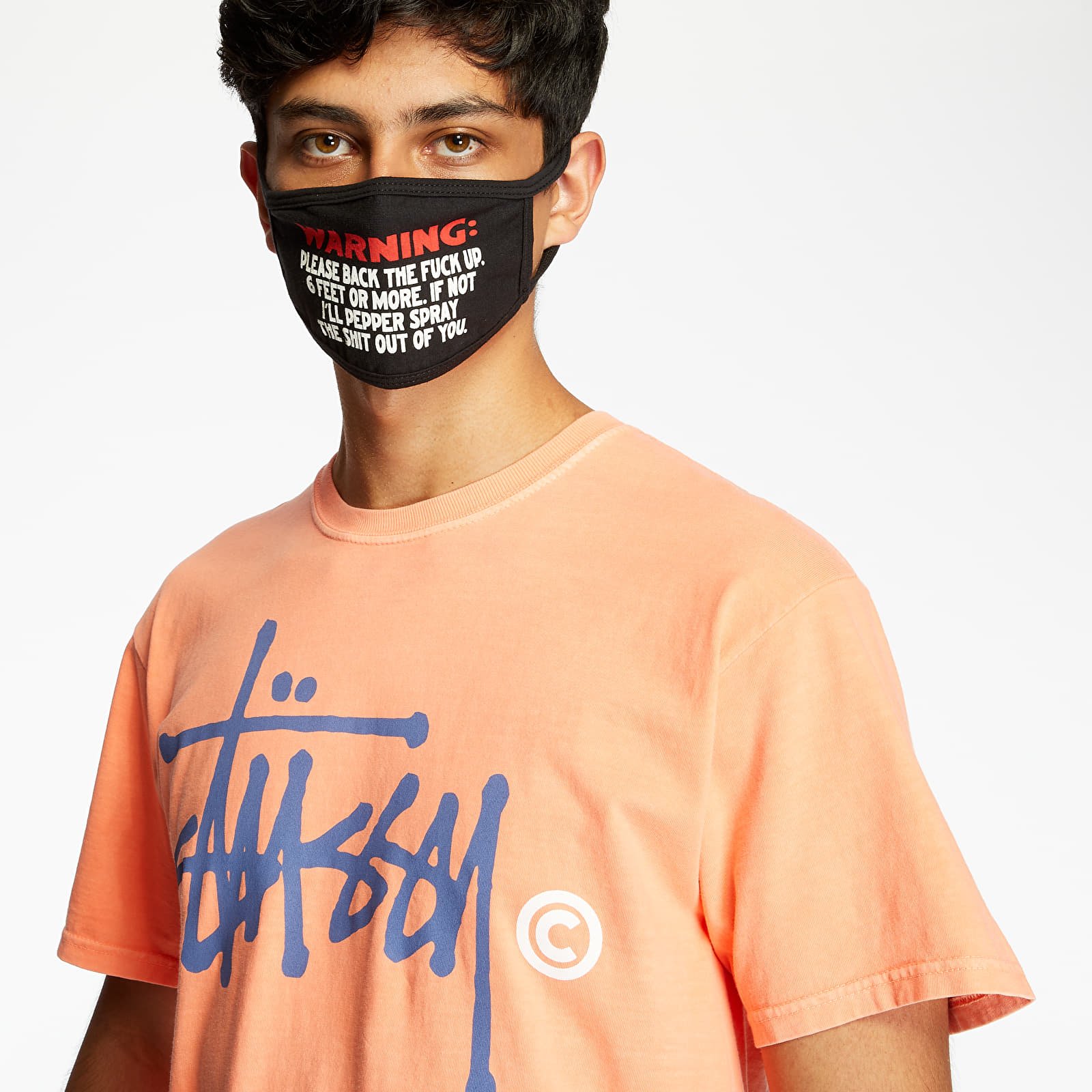 Camisetas Stüssy Basic Logo Pig. Dyed Tee Neon Orange