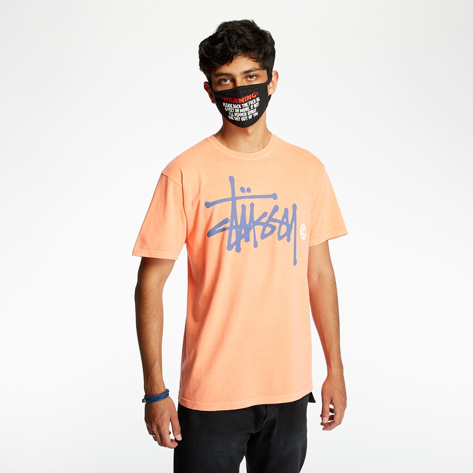 Camisetas Stüssy Basic Logo Pig. Dyed Tee Neon Orange