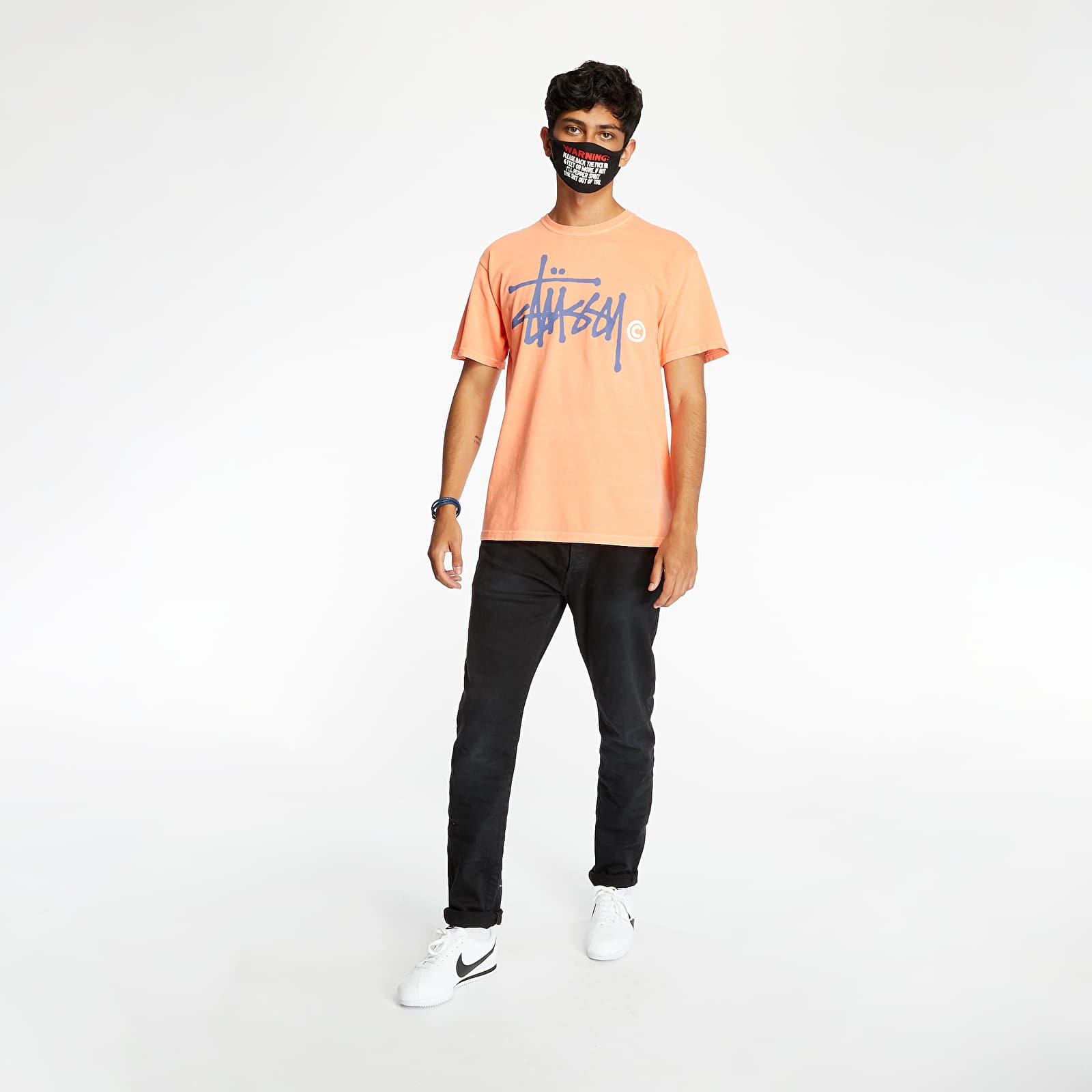 Camisetas Stüssy Basic Logo Pig. Dyed Tee Neon Orange