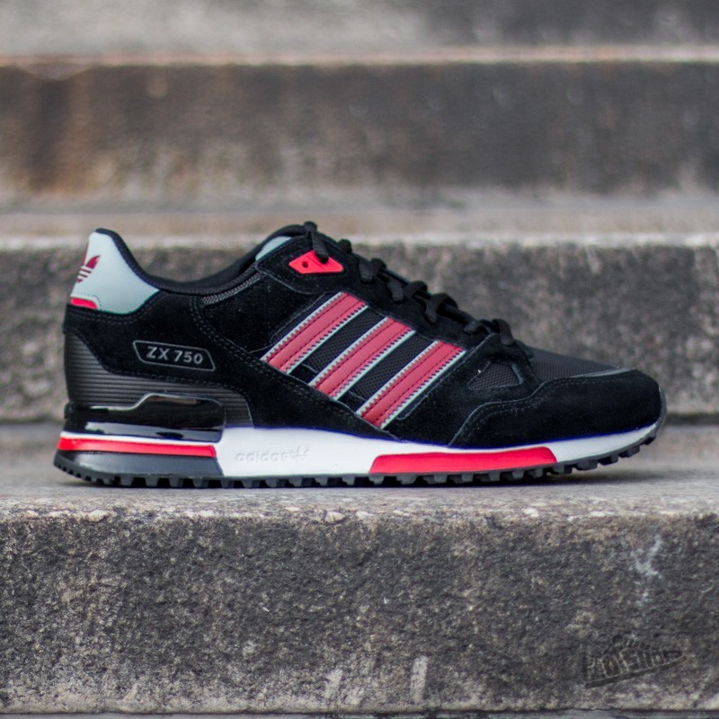 adidas ZX 750 Core Black/Rust Red/Mist Slate | Footshop