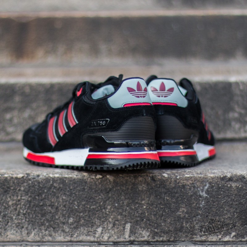 adidas ZX 750 Core Black/Rust Red/Mist Slate | Footshop