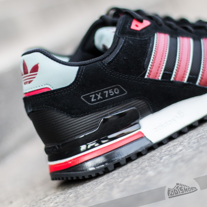 adidas ZX 750 Core Black/Rust Red/Mist Slate | Footshop