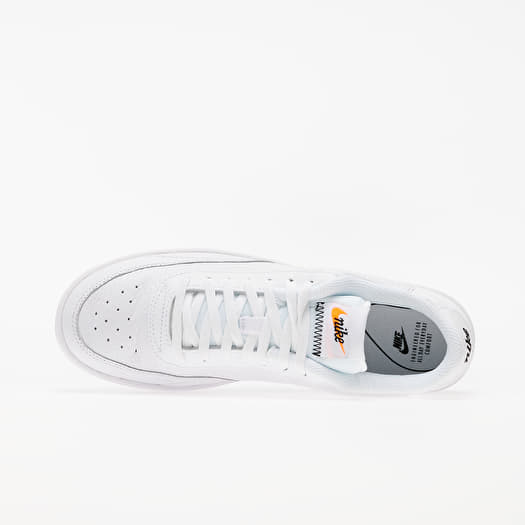 white & orange court vintage premium trainers